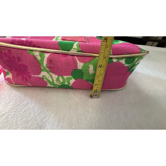 Lilly Pulitzer For Estée Lauder Cosmetic Bag Pink Green Floral Travel Case - Picture 3 of 7
